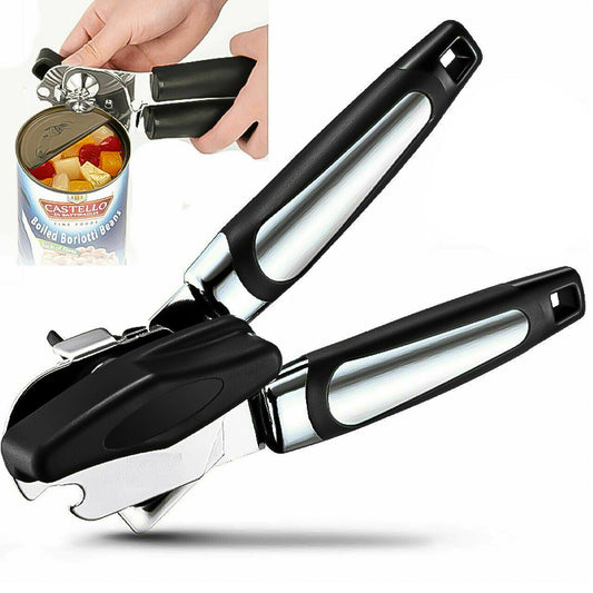 Manual Can Opener, Food-Safe Stainless Steel, Smooth Edge