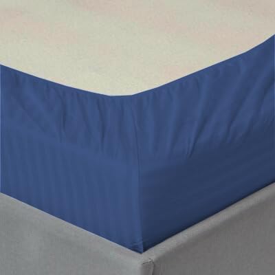 Charms Trend Modern Stripe White Fitted Sheet 30cm / 12” Deep Easy Care Bedding Poly Cotton Bed Sheets