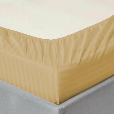 Charms Trend Modern Stripe White Fitted Sheet 30cm / 12” Deep Easy Care Bedding Poly Cotton Bed Sheets