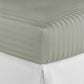 Charms Trend Modern Stripe White Fitted Sheet 30cm / 12” Deep Easy Care Bedding Poly Cotton Bed Sheets
