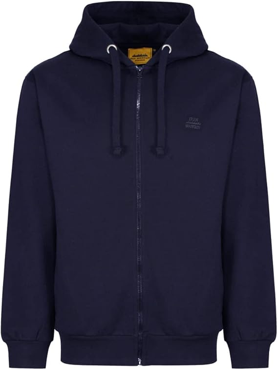 Mens Reclaimed Yarn Eco Friendly Anti Pil Soft Fleece Flexible Comfortable Workwear Zip Hooded Hoodie Top Sweatshirt