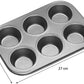 Home Baking Cupcake Tray Cake Muffin Tray 6 Slots 26cm x 18.5cm.