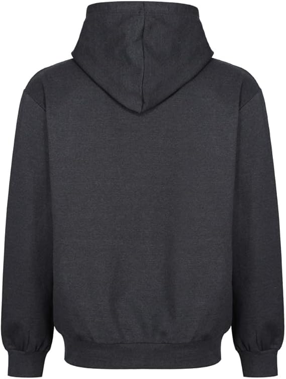 Mens Reclaimed Yarn Eco Friendly Anti Pil Soft Fleece Flexible Comfortable Workwear Zip Hooded Hoodie Top Sweatshirt