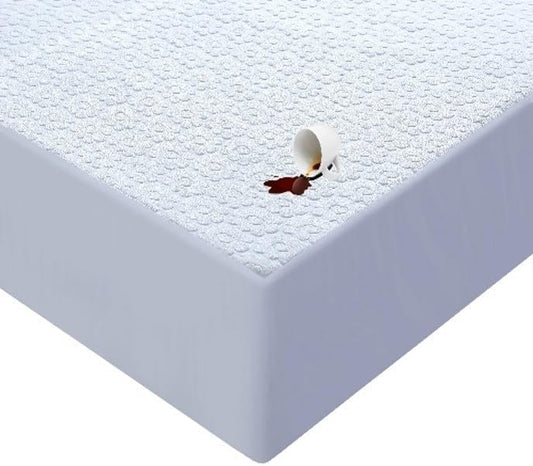 Charms Trend Jacquard Flower Terry Laminated Quilted Fitted Sheet Cover Mattress Protector Breathable Topper