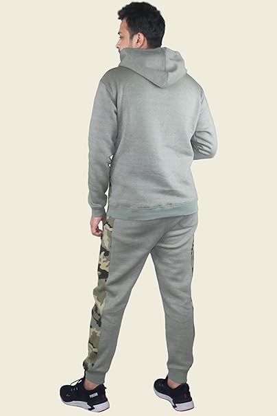 Mens Tracksuit Set Full Sleeve Fleece Hoodie Jacket Top Bottoms Jogging Joggers for Men Contrast Panel Tracksuit Sets Gym Exercise Running Sport Activewear