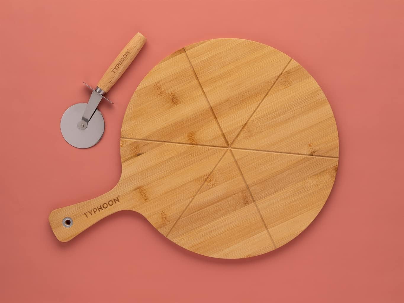 Typhoon World Foods Pizza Board & Cutter Set