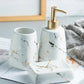 3/4/5 Pieces Modern Luxury Bathroom Accessories Set Marble Pattern Ceramics Bathroom Sets Accessories for Home, Apartment, Dormitory