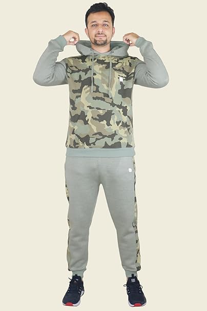 Mens Tracksuit Set Full Sleeve Fleece Hoodie Jacket Top Bottoms Jogging Joggers for Men Contrast Panel Tracksuit Sets Gym Exercise Running Sport Activewear