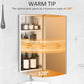 Wall Mount Corner Mirror Cabinet with Three Shelves, Stainless Steel Bathroom Storage Cabinet with Door