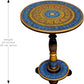 Coffee Table for Living Room - Decorative Small Side Table Living Room, Antique Design Small Table for Room Decor, Home Decor, Emerald Blue & Golden