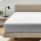 Charms Trend Modern Stripe White Fitted Sheet 30cm / 12” Deep Easy Care Bedding Poly Cotton Bed Sheets
