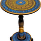 Coffee Table for Living Room - Decorative Small Side Table Living Room, Antique Design Small Table for Room Decor, Home Decor, Emerald Blue & Golden