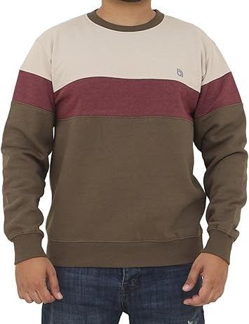 Men's Fleece Crew Neck Sweatshirt Pullovers Long Sleeve Jumper, Unisex Sweater