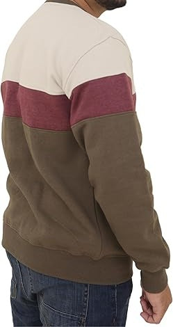 Men's Fleece Crew Neck Sweatshirt Pullovers Long Sleeve Jumper, Unisex Sweater