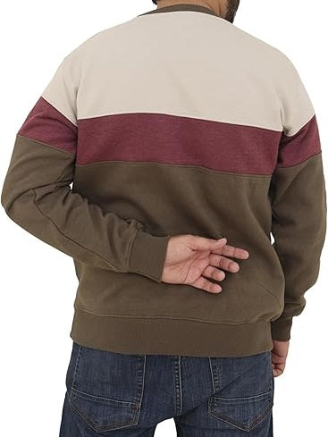 Men's Fleece Crew Neck Sweatshirt Pullovers Long Sleeve Jumper, Unisex Sweater