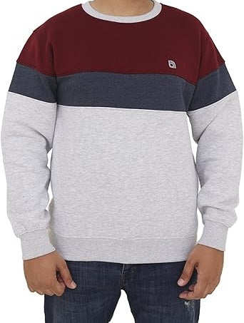 Men's Fleece Crew Neck Sweatshirt Pullovers Long Sleeve Jumper, Unisex Sweater