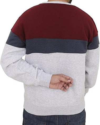 Men's Fleece Crew Neck Sweatshirt Pullovers Long Sleeve Jumper, Unisex Sweater