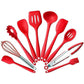 10 pcs Silicone Heat Resistant Kitchen Cooking Utensils Non-stick Baking Tool Tongs ladle Gadget