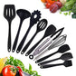 10 pcs Silicone Heat Resistant Kitchen Cooking Utensils Non-stick Baking Tool Tongs ladle Gadget