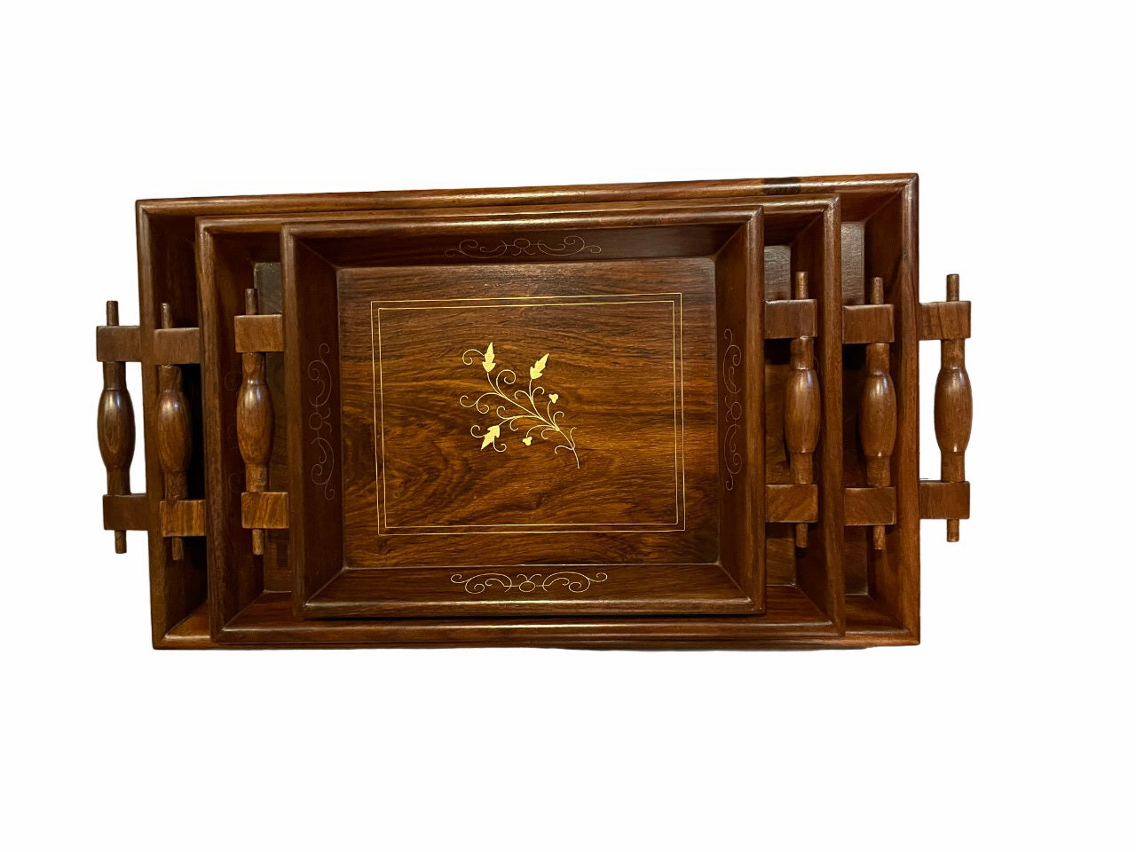 Butler Wooden Serving Tray Set