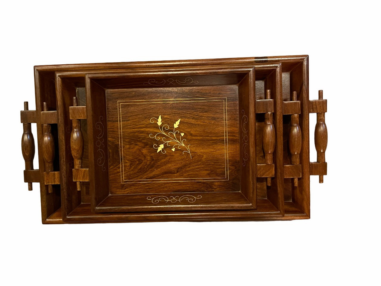 Butler Wooden Serving Tray Set