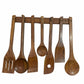 8 Piece Hand-Made Teak Wooden Utensils