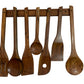 8 Piece Hand-Made Teak Wooden Utensils