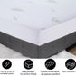 Charms Trend Extra Deep Quilted Non Waterproof Mattress Bamboo Protector Cover