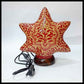 Camel Skin Lamp Star Shape/Hand Painted & Hand Made Lamp/Camel Skin Lamp /(11 inch)