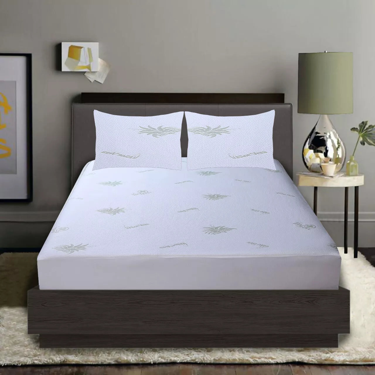 Charms Trend Extra Deep Quilted Non Waterproof Mattress Bamboo Protector Cover